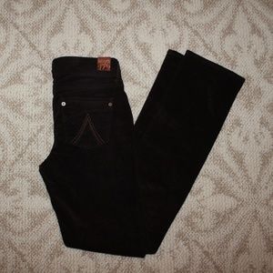 Dark Brown Corduroy Delia's Straight Leg Pants